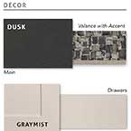 Dusk Interior Décor with Graymist Doors and Drawers