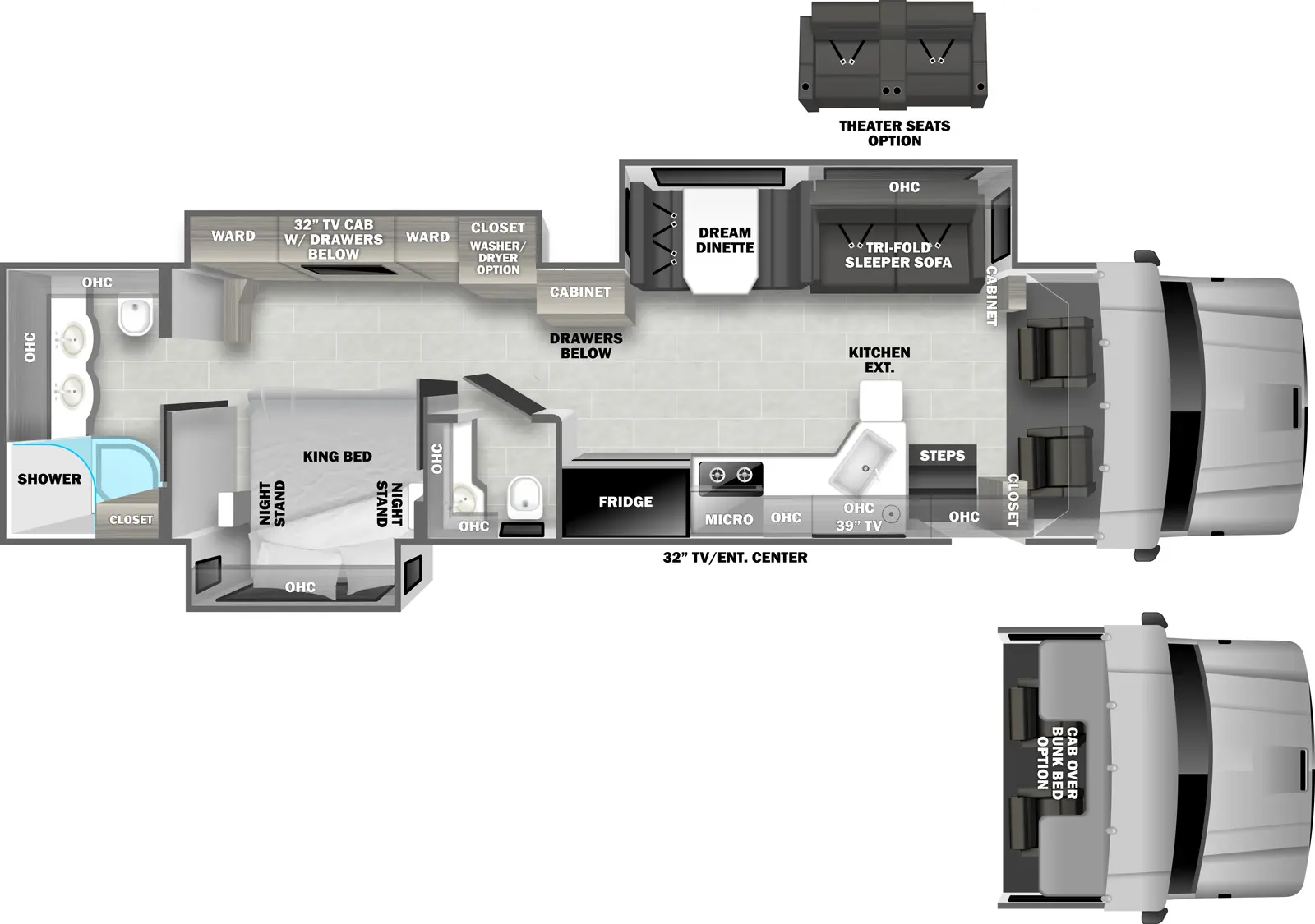 2025 DynaQuest XL 3700RB Floorplan - Dynamax RV